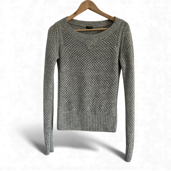 Club Monaco Perforated Light Gray Sweater - Picture 3 of 3